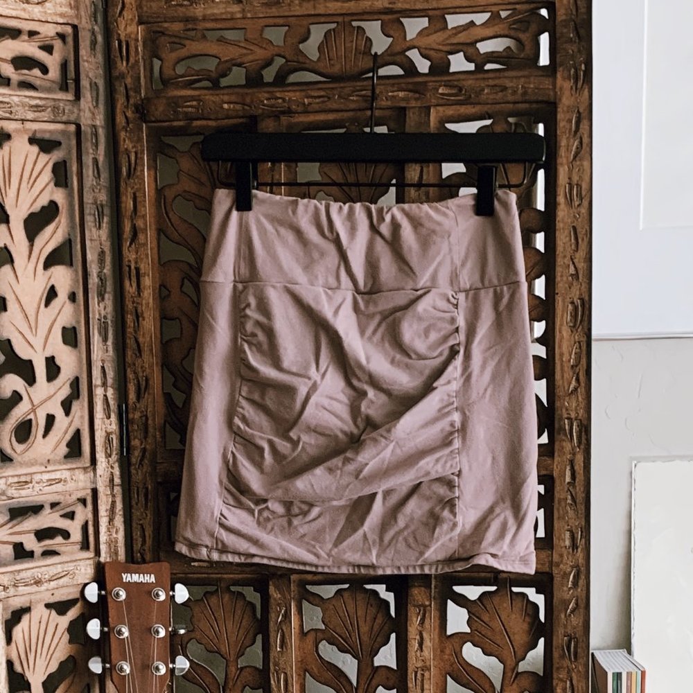 Free People Rouched Mini Skirt